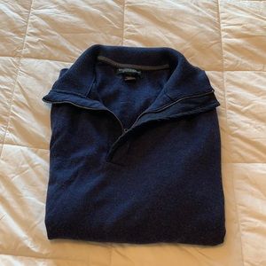 BR half zip sweater (extra fine merino) - large